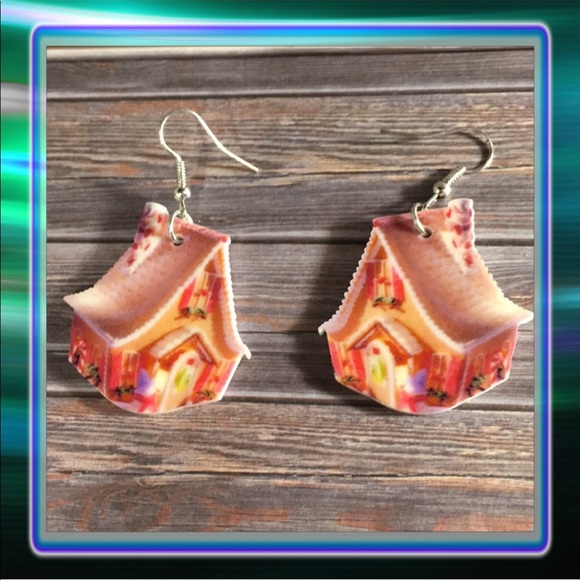 Jewelry - Gingerbread Acrylic Earrings